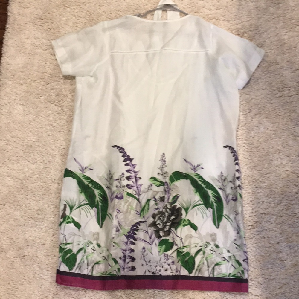 Elena Miro 100% Ramie(fabric) white with floral - Picture 2 of 4